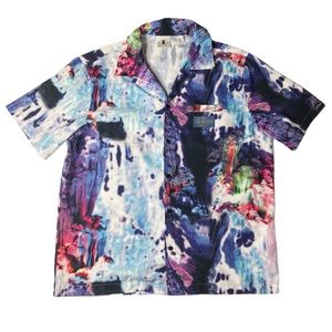 Daily Paper underground Geological short sleeve button up polyester shirt L